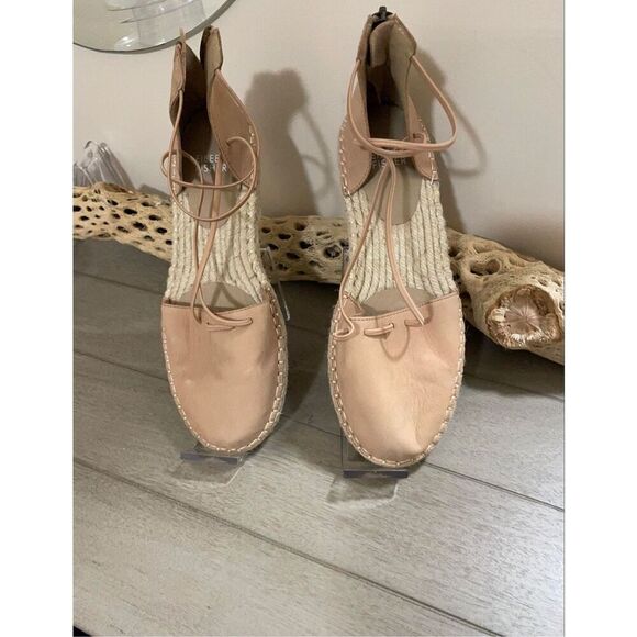 New Eileen Fisher Lace Suede Espadrille Size 7 - Picture 3 of 8